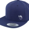 Outlet Skillfish White Fish Hook Logo Navy Snapback - Blue