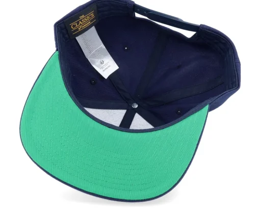 Outlet Skillfish White Fish Hook Logo Navy Snapback - Blue