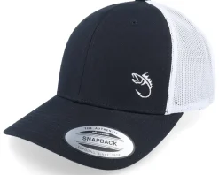 Trucker-Skillfish White Fish Hook Logo Navy/White/Heather Trucker - Blue