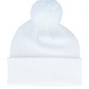 Pom Beanies-Beechfield Pom Blank Beanie - White