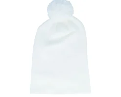 Pom Beanies-Beechfield Pom Blank Beanie - White