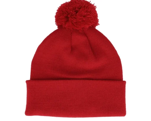 Pom Beanies-Beechfield Pom Blank Beanie - White