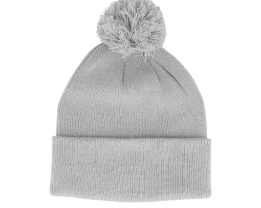 Pom Beanies-Beechfield Pom Blank Beanie - White