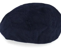 New Upfront Wild Corduroy Sixpence Navy Flat Cap - Blue