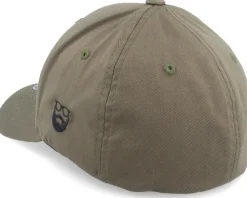 Outlet Bearded Man Wild Life Axe Logo Olive Flexfit - Green