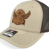 Trucker-Wild Spirit Wild Life Eagle Patch Khaki/Coffee Trucker -