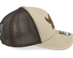Trucker-Wild Spirit Wild Life Eagle Patch Khaki/Coffee Trucker -