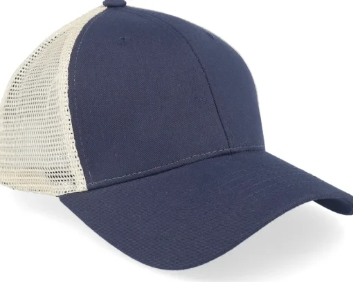 Discount Wei Wilja Blue/Beige High Crown Trucker Cap -