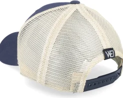 Discount Wei Wilja Blue/Beige High Crown Trucker Cap -