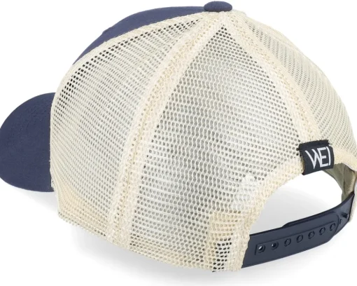 Discount Wei Wilja Blue/Beige High Crown Trucker Cap -