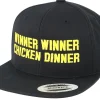 Best Iconic Winner Winner Chicken Dinner Black Snapback -