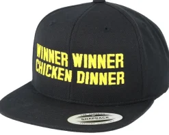Best Iconic Winner Winner Chicken Dinner Black Snapback -