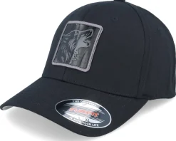 Fashion Iconic Wolf Black Metallic Patch Black Flexfit -