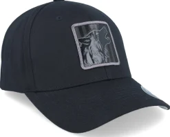 Fashion Iconic Wolf Black Metallic Patch Black Flexfit -