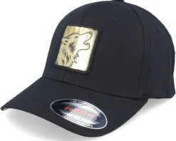 New Iconic Wolf Gold Patch Black Flexfit -