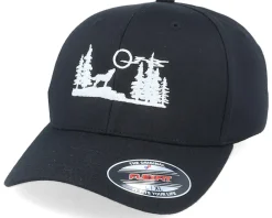 Fashion Wild Spirit Wolf Nature Silhouette Black Flexfit -