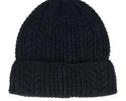 Knitted Beanies-Under Armour Women Halftime Cable Knit Beanie Cuff - Black