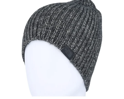 New The North Face Womens Airspun Black/Grey Beanie -