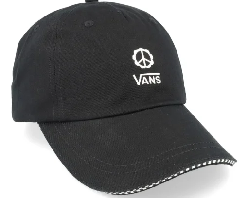 Skate-Vans Womens High Standard Hat Black/White Dad Cap -