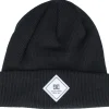 Skate-DC Womens Label Beanie Black Cuff -