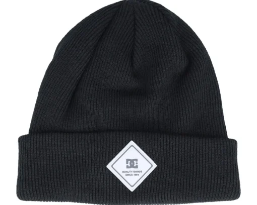 Skate-DC Womens Label Beanie Black Cuff -