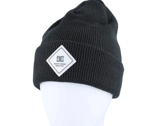 Skate-DC Womens Label Beanie Black Cuff -