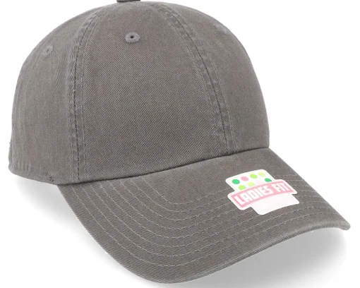 Dad Cap | Blanks-American Needle Women's Washed Slouch Charcoal Dad Cap -