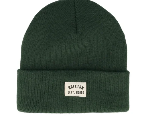 Clearance Brixton Woodburn Watch Cap Beanie Emerald Cuff - Green