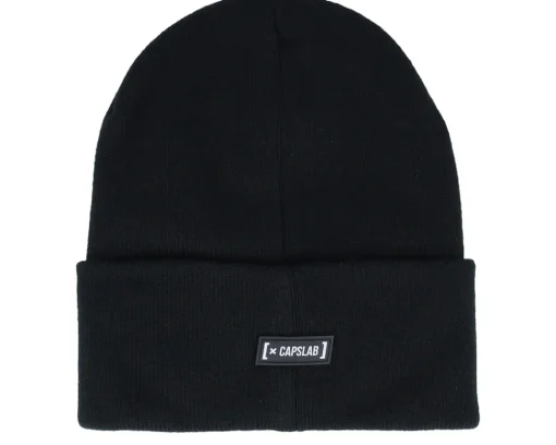 Cuff Beanies-Capslab Woody Woodpecker Beanie Black Cuff -