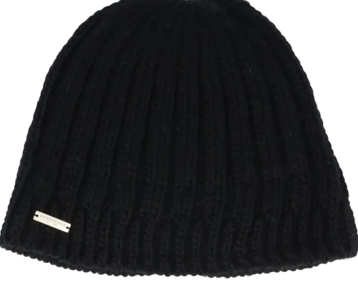 Discount Seeberger 100% Wool Beanie Black Beanie -