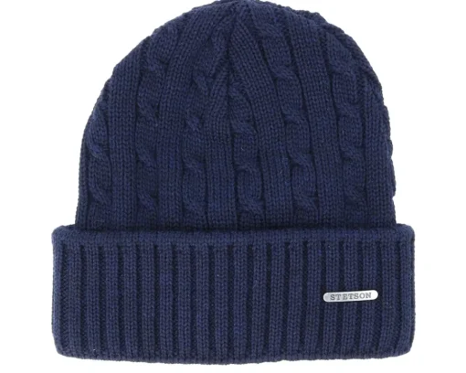 Clearance Stetson Wool Navy Beanie -