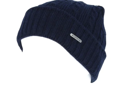 Clearance Stetson Wool Navy Beanie -