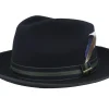 Outlet Stetson Woolfelt Black Fedora -