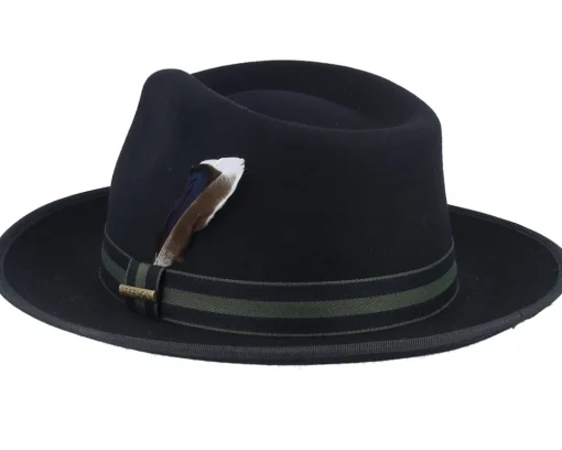 Outlet Stetson Woolfelt Black Fedora -