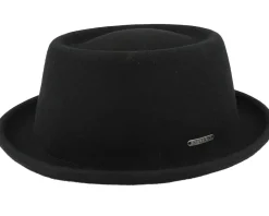 Hot Stetson Woolfelt Black Pork Pie -
