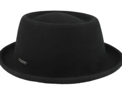 Hot Stetson Woolfelt Black Pork Pie -