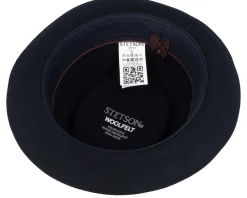 Pork Pie Hats-Stetson Woolfelt Black Pork Pie -