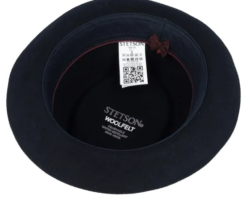 Pork Pie Hats-Stetson Woolfelt Black Pork Pie -