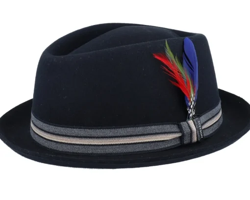 Fashion Stetson Woolfelt Diamond Pork Pie -