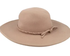 Sun Hat-Seeberger Woolfelt Floppy Camel Sun Hat -