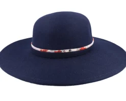Best Seeberger Woolfelt Floppy Marine Blue Sun Hat -