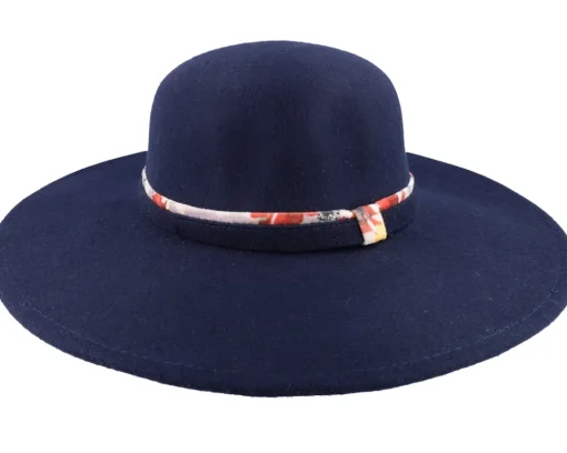 Best Seeberger Woolfelt Floppy Marine Blue Sun Hat -