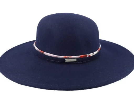 Best Seeberger Woolfelt Floppy Marine Blue Sun Hat -