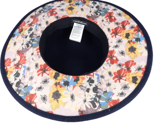Best Seeberger Woolfelt Floppy Marine Blue Sun Hat -