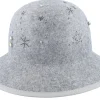 Buckets-Seeberger Woolfelt Smoke Gray Cloche - Grey