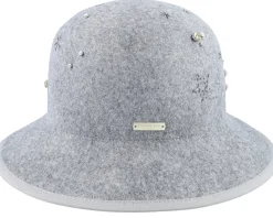 Buckets-Seeberger Woolfelt Smoke Gray Cloche - Grey