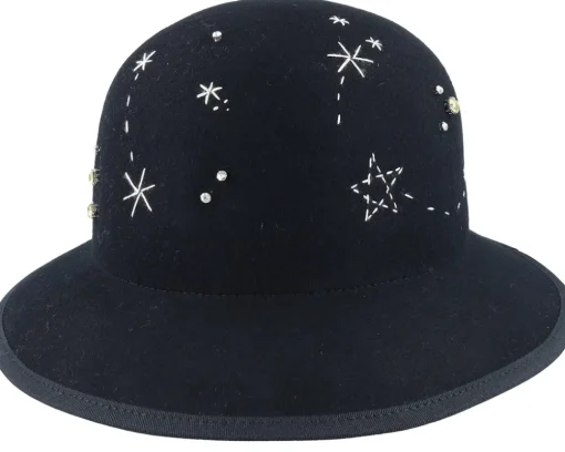 Buckets-Seeberger Woolfelt Smoke Gray Cloche - Grey