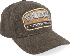 Adjustable-Stetson Wool/Linen Brown A-Frame Adjustable -