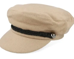 Vega-Seeberger Woolmix Fabric Military Cap Vega Cap - Beige