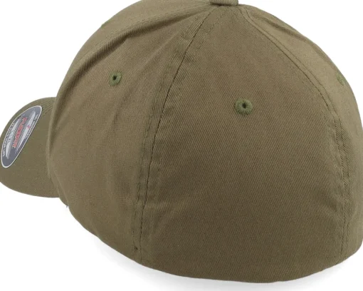 Blanks-Flexfit Wooly Combed Olive - Green